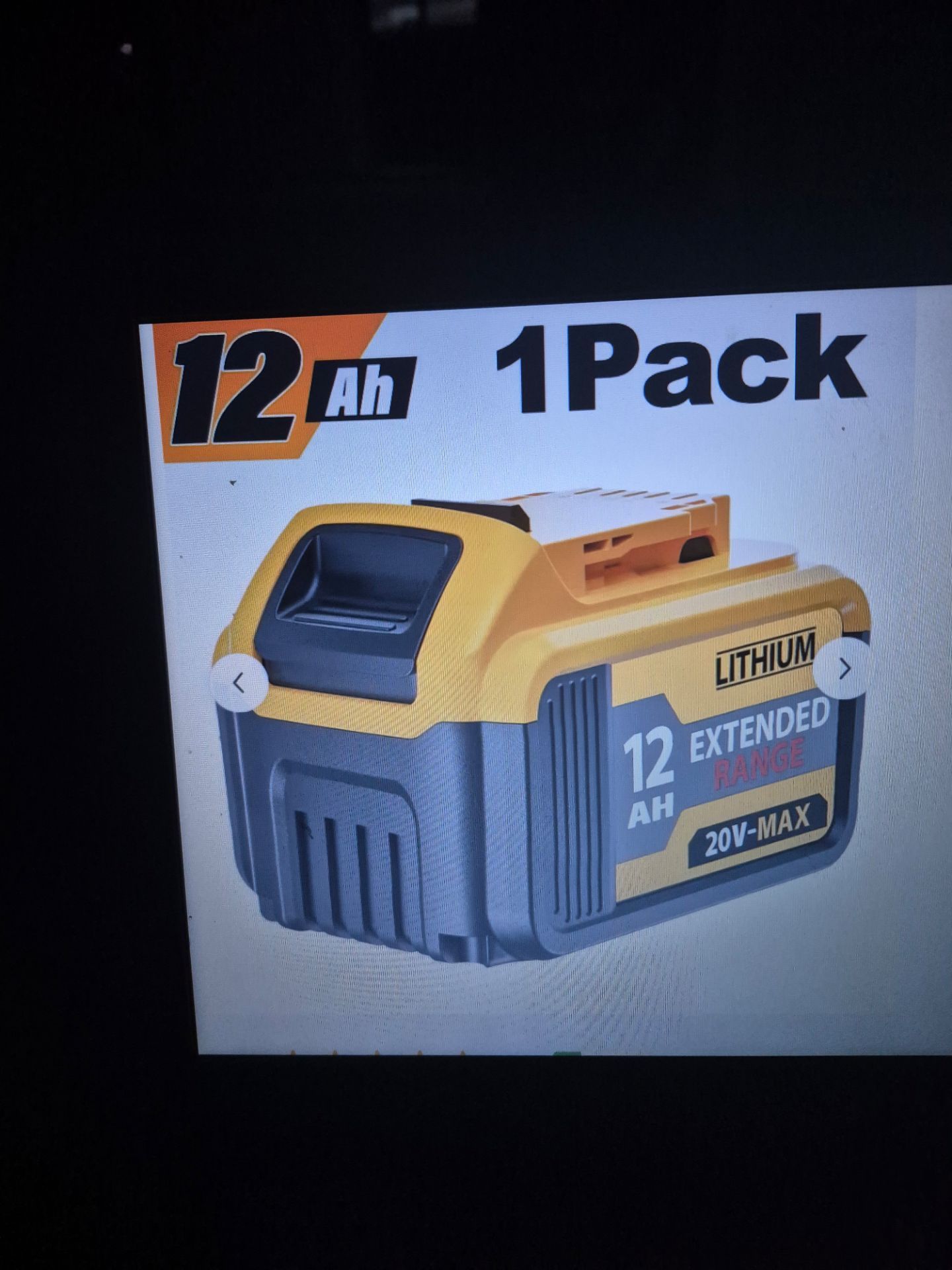 New battery for Dewalt Tools 20V 12AH