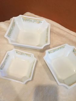 Three serving bowls