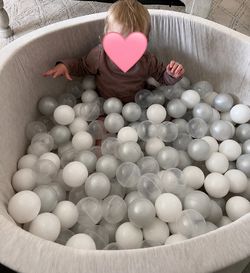 Little Big Playroom Classic Ivory Ball Pit + Ball Set | Excellent Condition