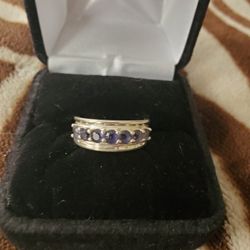 Sterling And Gem Stone Ring