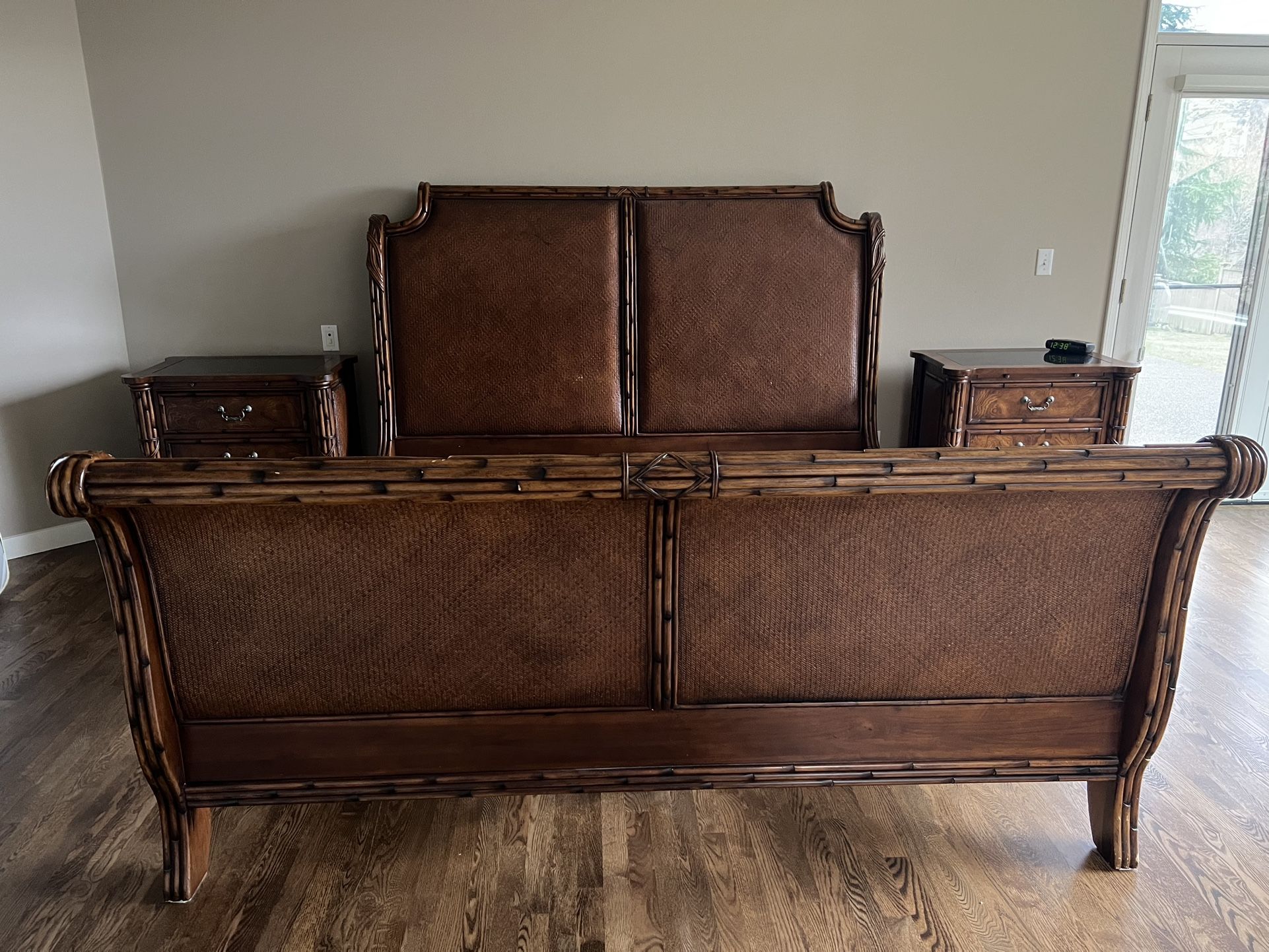 King Bed With 2 Night Stands & Box Springs Included 