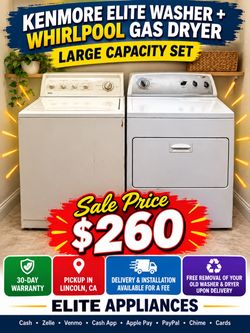 Washer and gas dryer set