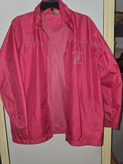 St. Ignace Michigan Pink Zip-Up Windbreaker Jacket