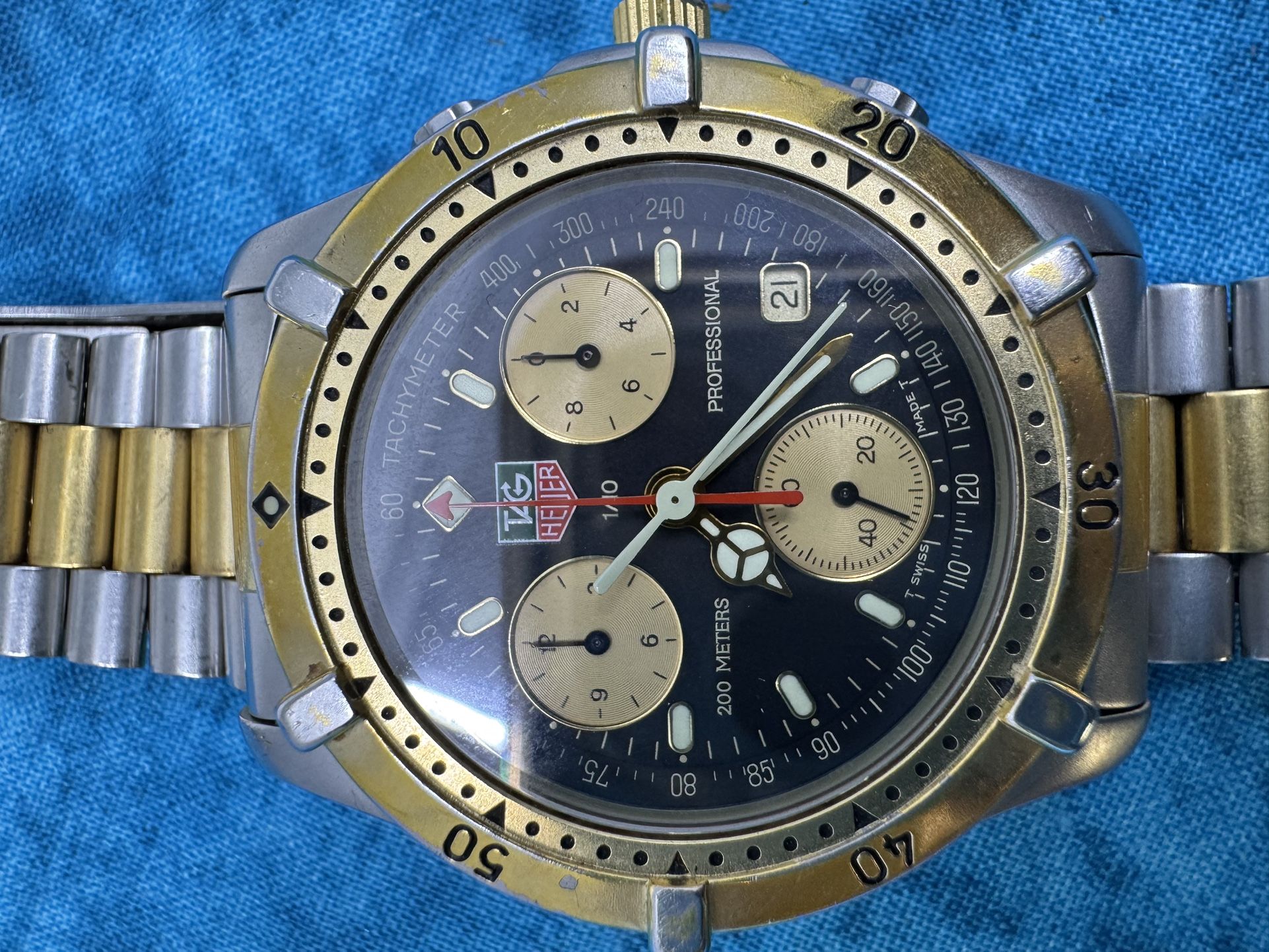 Tag Heuer 565.306 Mens 2000 Watch Black Gold Chronograph CE1120.BB0326 Silver,New Products : American Fashion Style Bags On Sale