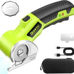 Cordless Electric Scissors: 4V Rechargeable Rotary Cardboard Cutter