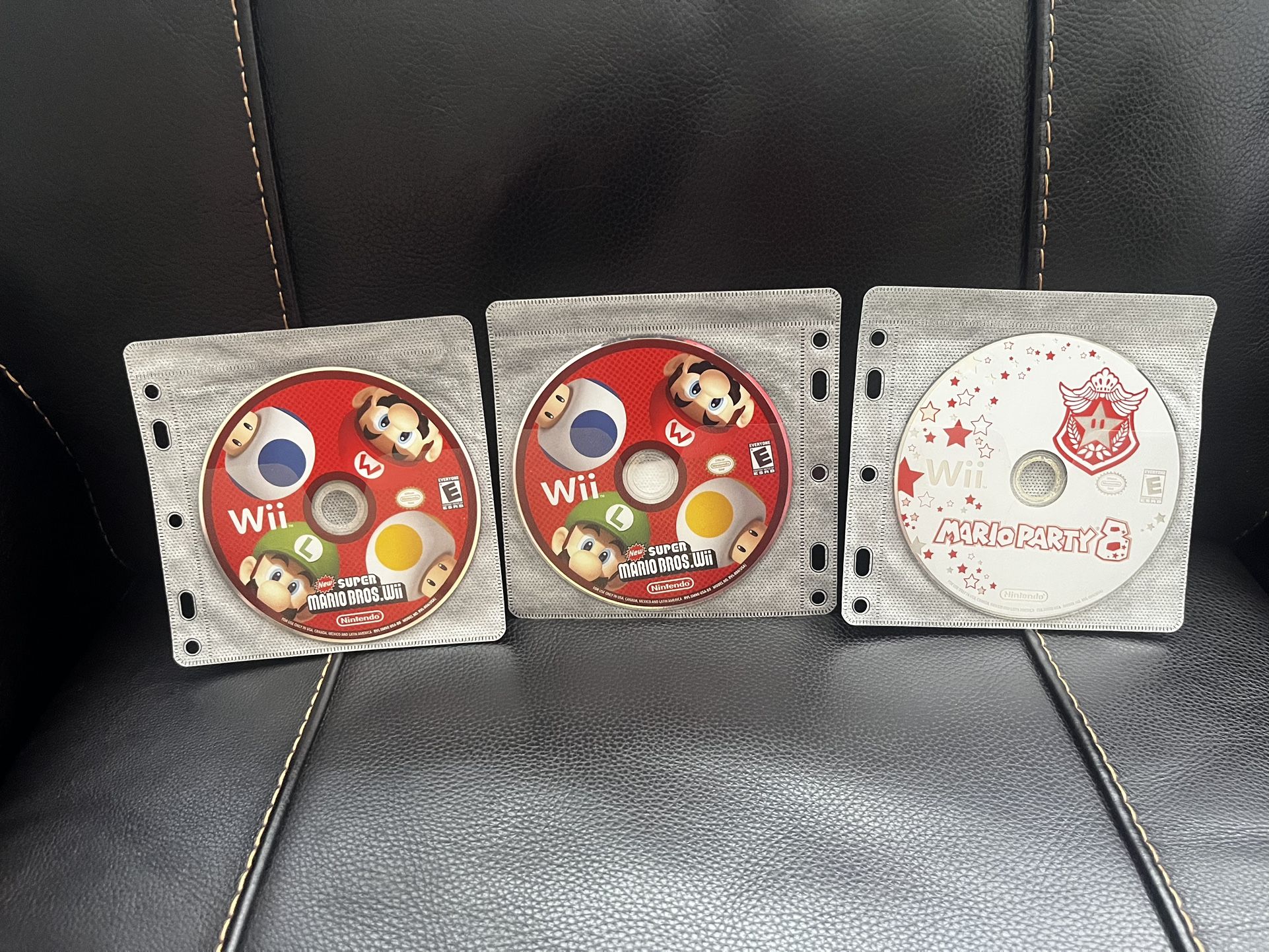 Tested Lot Of 3 Mario Nintendo Games, Mario Party 8 And 2 New Super Mario Bros Wii