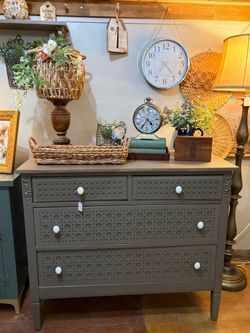 Brown vintage dresser