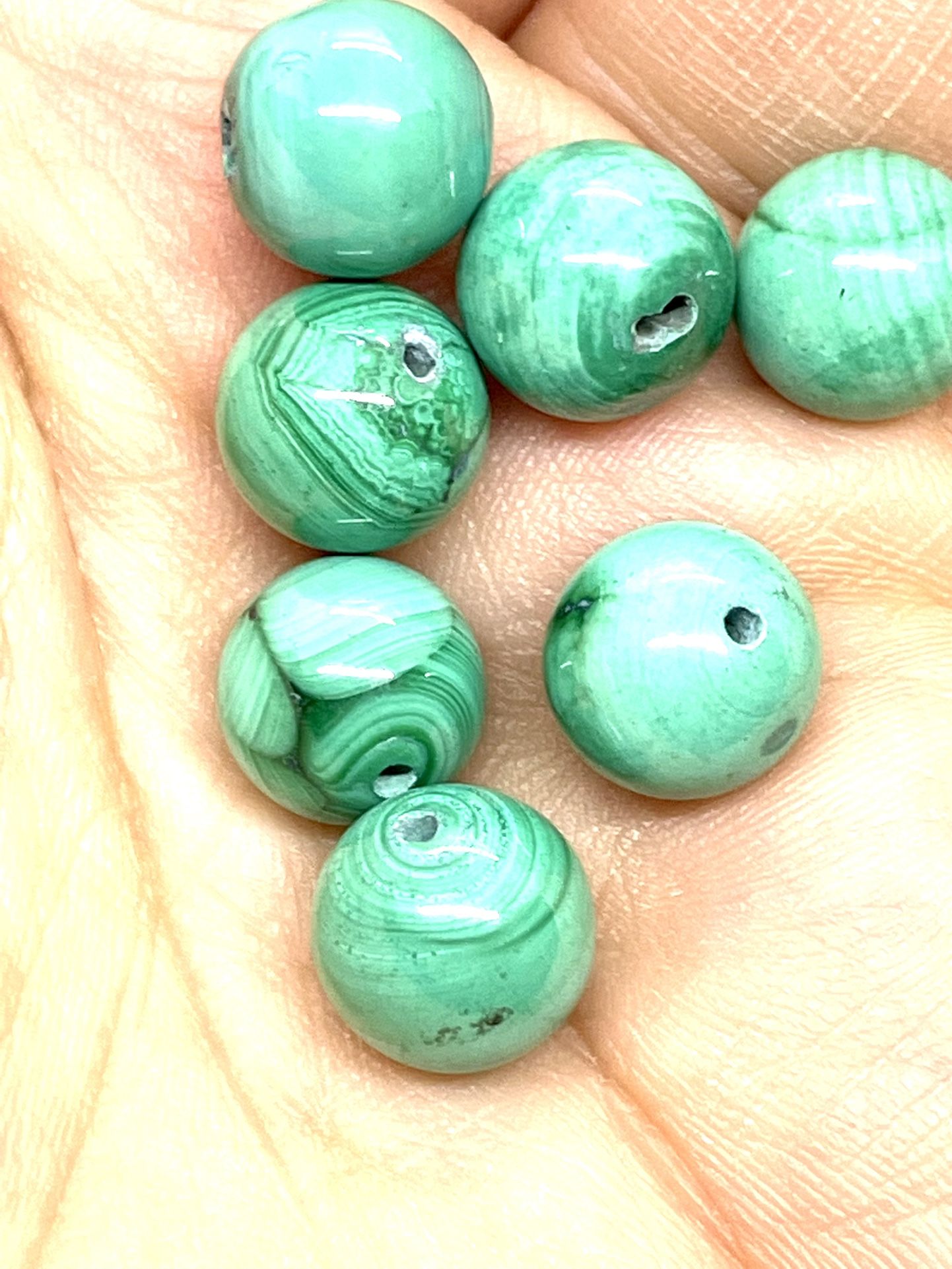 Lot Of 10mm Malachite Beads