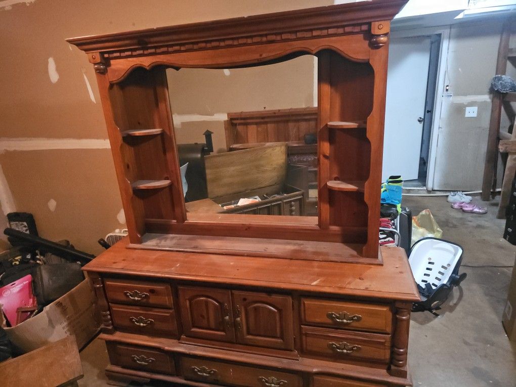Antique Dresser With Mirror