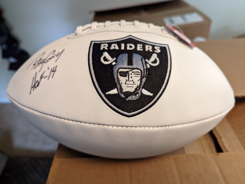 Ray Guy Signed & Inscribed Full Size Football
