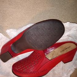 Red Mules Size 9/ Half 