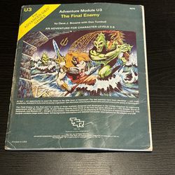 Advanced Dungeons & Dragons The Final Enemy 1983 D&D Module U3 TSR#9076