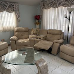 5pc Stadium Leather Sofa