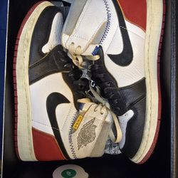 Jordan 1 Union Black Toe Size 7.5