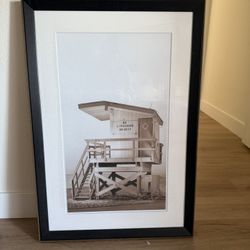 Coastal Lifeguard Print Picture Frame