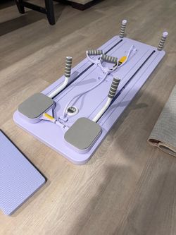 Foldable Pilates Board with Resistance Bands – Purple