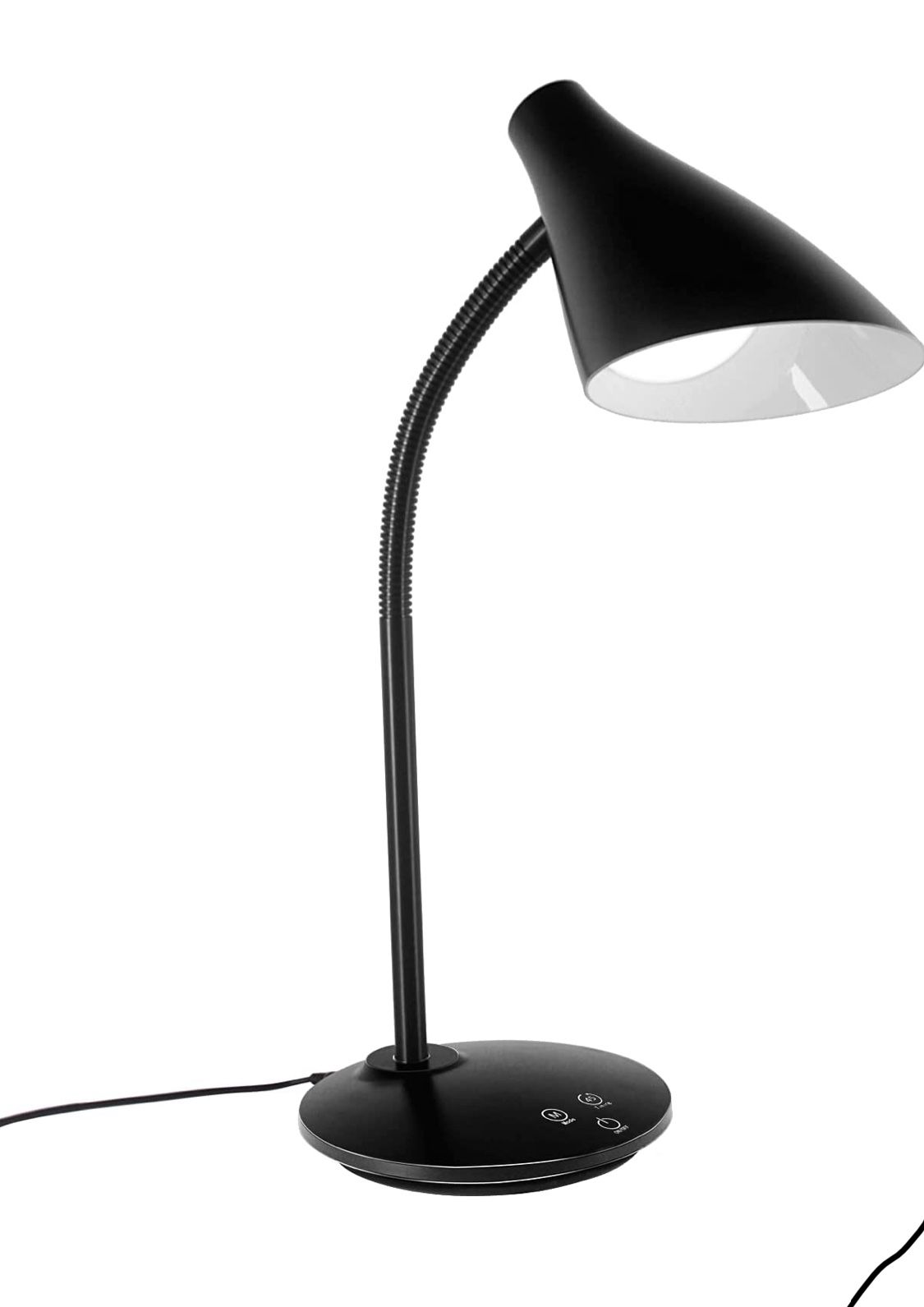 Led Desk Lamp,Multifuntional Desk Lamps for Home Office College Dorm Room, Goose Neck Desk Light, USB Port, 3 Brightness Levels, 5 Color Temperature, 