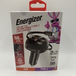 Energizer Retractable Type-C Car Charger 