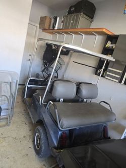 Golf Cart with Canopy Top