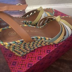 Tory Burch Mutlicolor Weaved Wedges