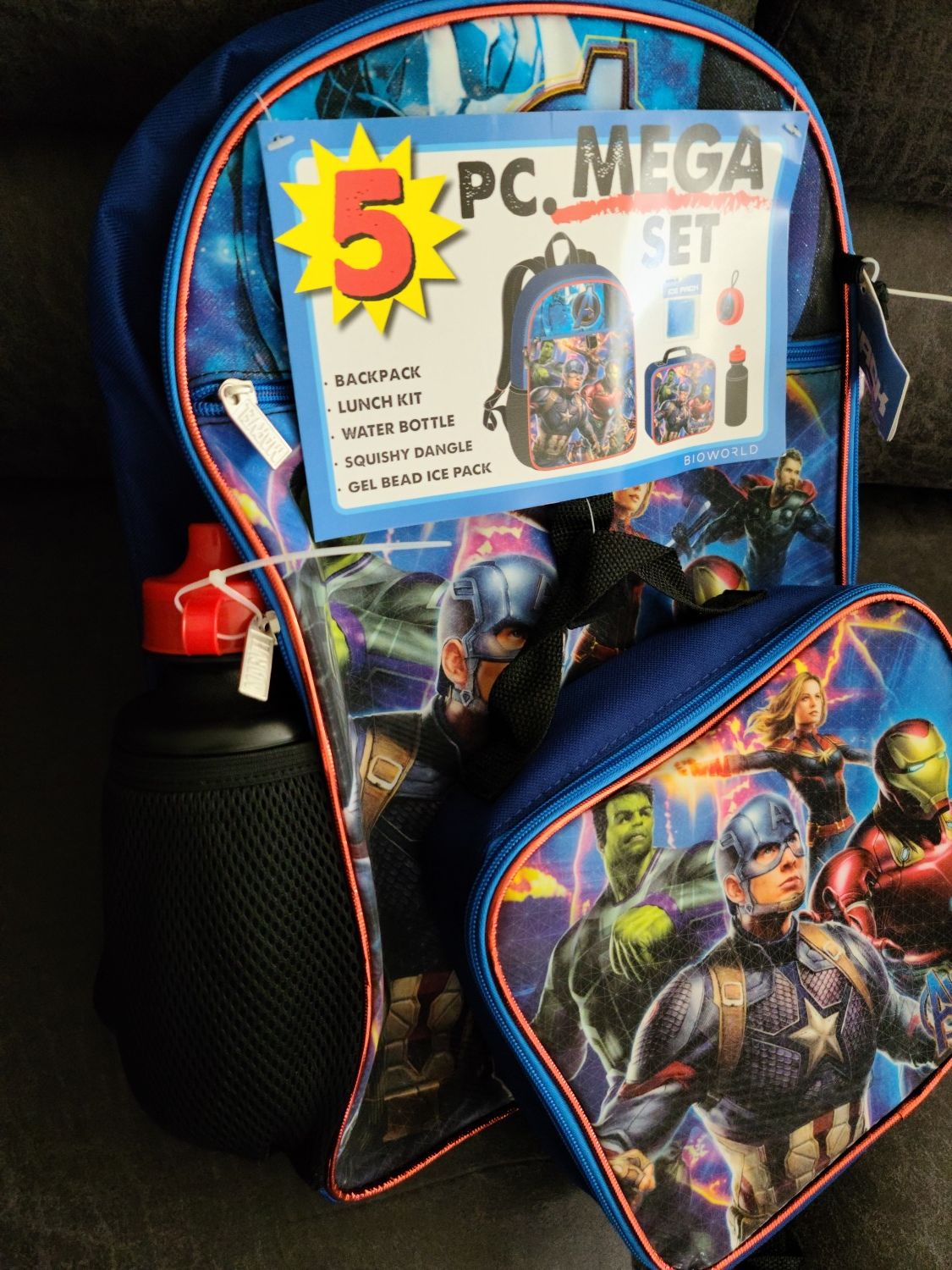 Avengers 5 piece Backpack Set