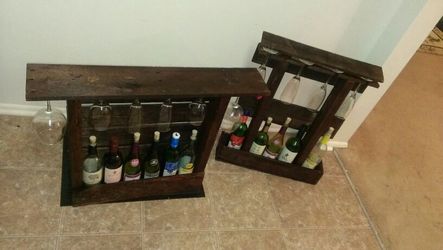 Reclaimed wood wine racks!