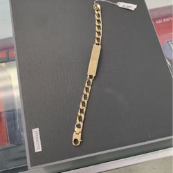 14k Gold ID Bracelet 8” 26.6g
