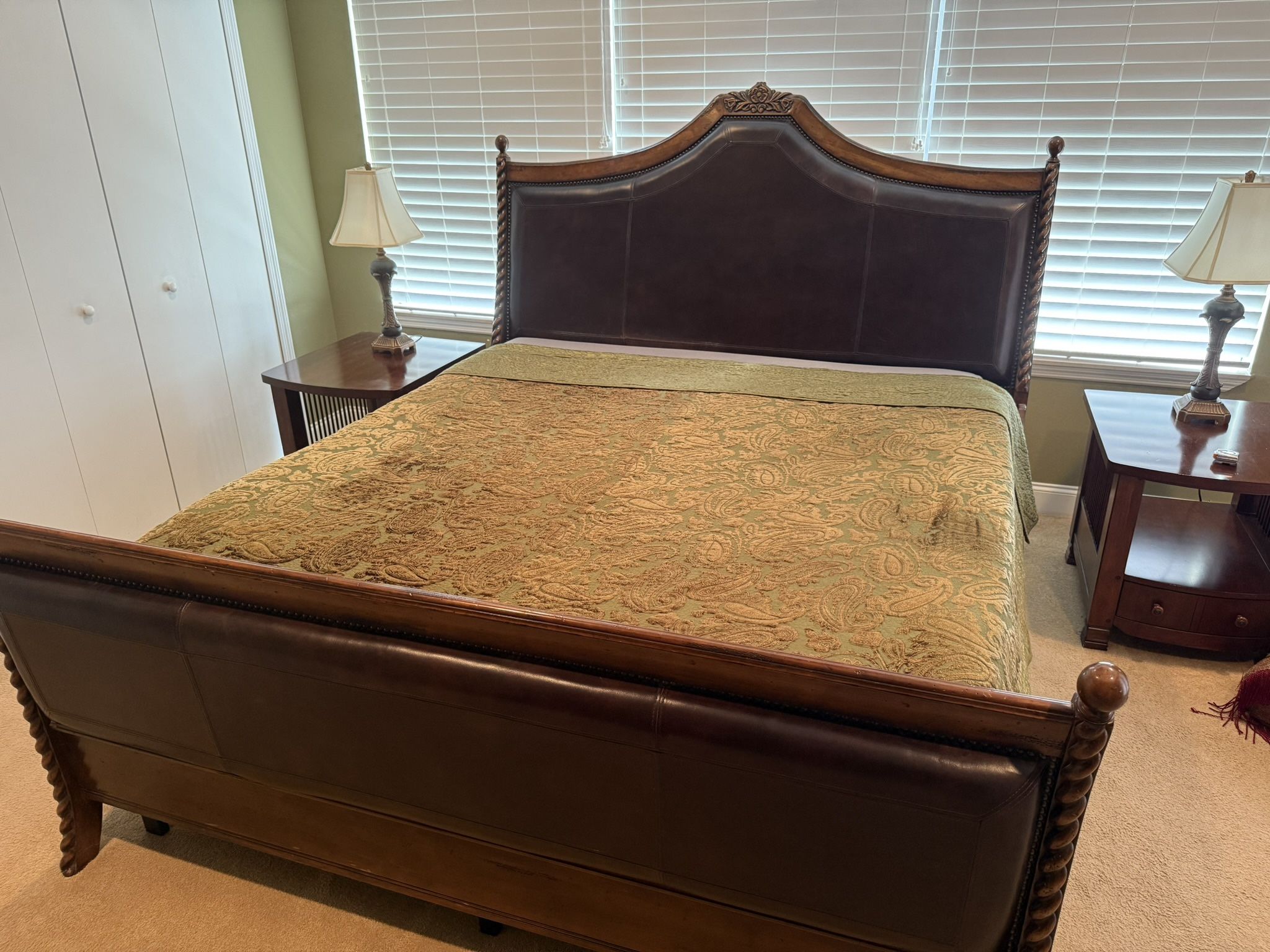 California King Bed Frame And Memory Foam Mattress 