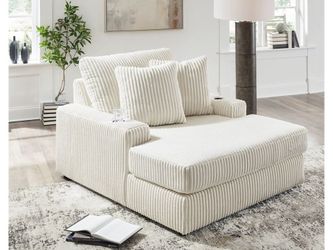 Cozy Oversized Chaise with Cup Holders—Perfect for Relaxing