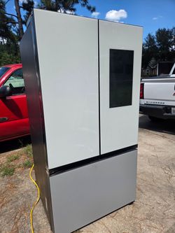 Samsung Bespoke fridge with screen