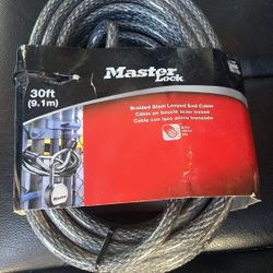 Master Lock Braided Steel Looped Cable 