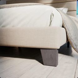 Queen Upholstered Bed Frame - NEW Open Box