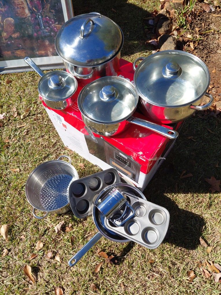 Pots and pans stainless steel 