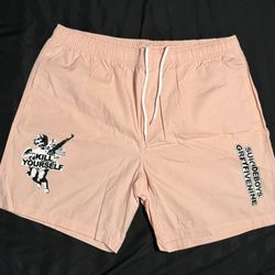 G-59/suicide Boys Light Pink Swim Shorts Size Xl