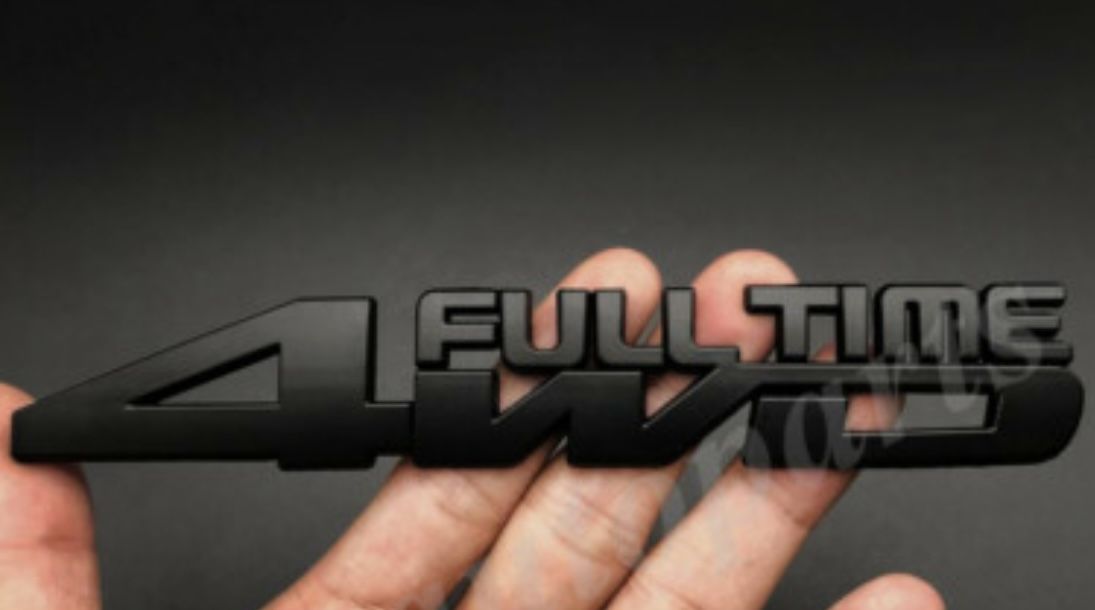 Metal Black 4WD FULL TIME 4X4 Car Fender Trunk Emblem Badge Decals Sticker