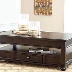 Brand New Dark Brown Lift Top Coffee Table by Ashley Signature Design