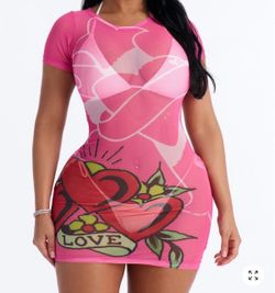 Ed Hardy Mesh Cover Up Dress $12