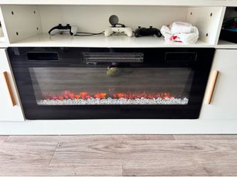 Tv stand fire place