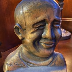 Vintage 1930’s Knute Rockne Brass/Bronze Bookend Sculpture, RARE!!