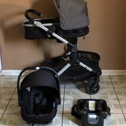 LIKE NEW GRACO MODES NEST TRAVEL SYSTEM STROLLER CAR SEAT AND BASSINET 3 IN 1
