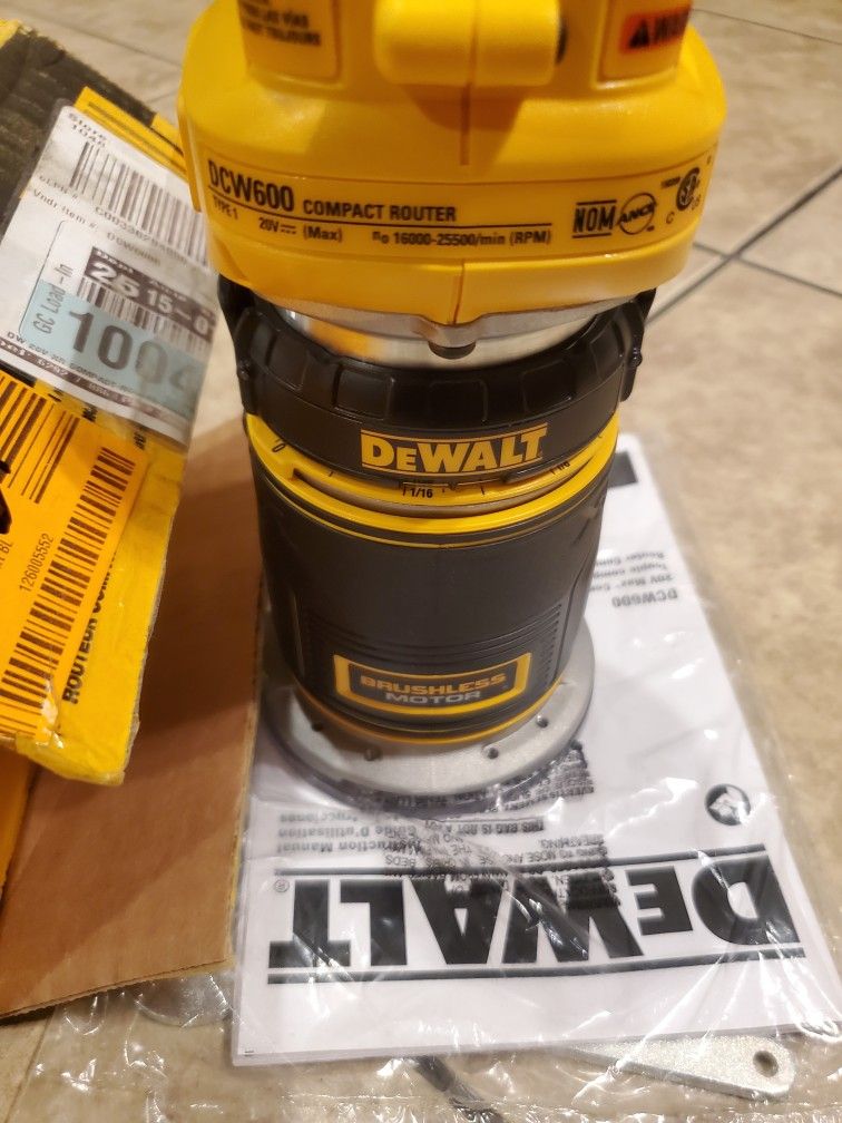 DEWALT
20V MAX XR Cordless Brushless Fixed Base Compact Router (Tool Only)