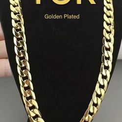 18k Gold Plated Men Link Chain 
