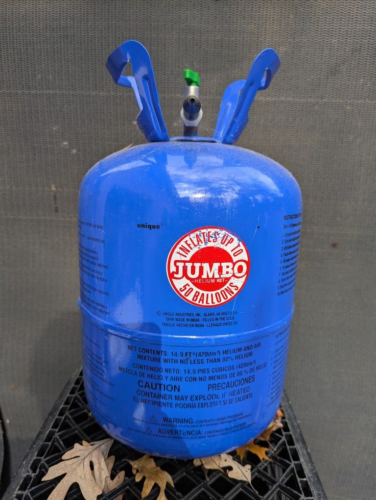Blue Balloon Time Jumbo (12") Helium Tank (empty)