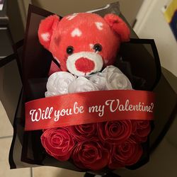 Valentines Bear Bouquet 