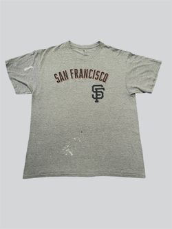 San Francisco Giants Buster Posey vintage paint stained y2k gray T shirt Size XL