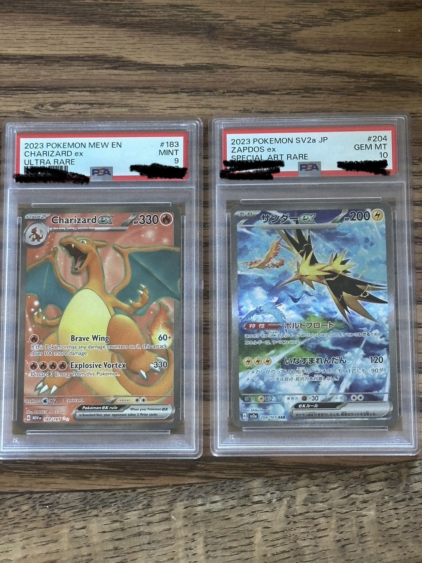 Pokemon PSA slabs 