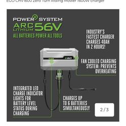 ego power 56v electric zero turn mower 1600W charger