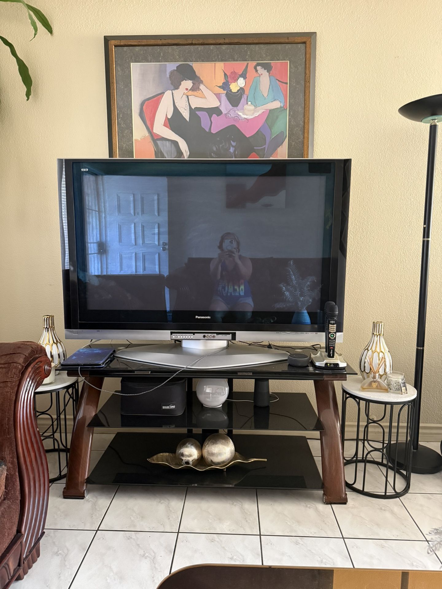 Panasonic Tv And Tv Stand 