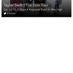 Taylor Swift Eras Tour Tickets