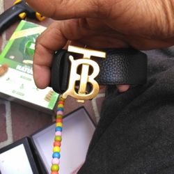 Buberry TB Mens Leather Belt